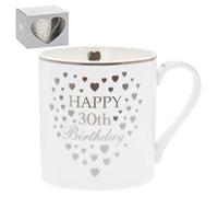 Ceramic 30th Birthday Mug | Gold Hearts | 1 Piece - 8x8x9 cm