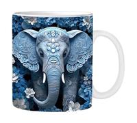 Ceramic 3D Mug Cup - 350ml Stylish Tea Coffee Cup, Premium Quality Glazed, Heat Resistant Comfortable Grip, Non-Porous Body | Ideal Beverage Holder for Juice, Water, Soup, Whiskey, Win