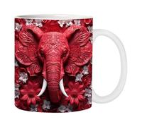 Ceramic 3D Mug Cup - 350ml Stylish Tea Coffee Cup, Premium Quality Glazed, Heat Resistant Comfortable Grip, Non-Porous Body | Ideal Beverage Holder for Juice, Water, Soup, Whiskey, Win