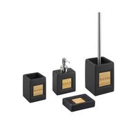 Ceramic 4-Piece Bathroom Accessories Set Grey KOUROU