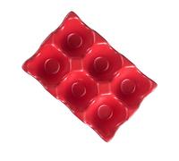 Ceramic 6 Grids Egg Tray Anti-Slip Shockproof Refrigerator Egg Holder