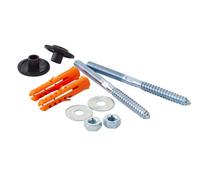 Balterley Wash Basin Fixing Kit, Fixing Bolt Pack for Wall Mounted Basins, Mounting Kit for Wash Basin, 2 Heavy-Duty Screws, 2 Plastic Wall Plugs, 2 Rubber Washers, 2 Large Metal Washers, 2 Hex Nuts