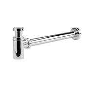 Ceramic Accessories Round Minimalist Bottle Trap - Chrome - Balterley