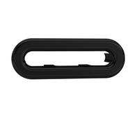 Balterley Sink Overflow Cover, Oval Design Overflow Sink Hole Cover, Basin Over Flow Ring, Over Flow Cap for Basins, Ceramic Accessories for Vanity Basin, Bathroom Sinks - 50 x 26mm (Matt Black)