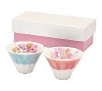 Ceramic Ai Mt. Fuji Sake Cup Set of 2, White, 7.8 x H5cm, Microwave Safe, Japanese Porcelain, WineBy Winebuyers