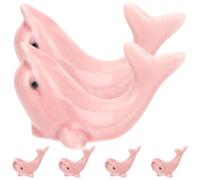 Ceramic Animal Chopstick Rest Holders 6pcs Pink for Chopsticks