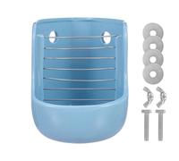 Ceramic Anti-tip Fixed Feeder Bowl Rack for Rabbit and Chinchilla | Dual-purpose Design, Disassemblable Parts, Easy Cage Installation, Suitable for Hay or Feed Use