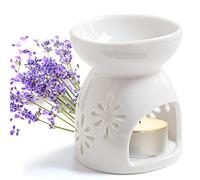 Ceramic Aroma Burners, Oil Diffuser Romatherapy Furnace, Oil Candle Furnace Tea Light Holder Aromatherapy Tarts Holder for Sleep Aid Relaxation Meditation - 9.5 x 7.5 x 5.3 cm