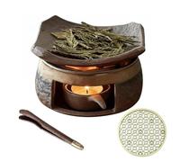 Ceramic Aromatherapy Burner, 4-in-1 Essential Oil Diffuser & Wax Warmer, Handmade Glazed Fragrance Holder for Home Bedroom Yoga Spa Office Decor, Gift Idea