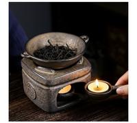 Ceramic Aromatherapy Burner,Ceramic Tea Stove Warmer Set,Cedar and Zen Incense Burner for Home Office,Tea Light Candle Holders Teapot Warmer for Meditation,Relaxation,Sleeping