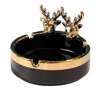 Ceramic Ashtray Ash Tray Gold-painted Deer Ashtray Home Decorations