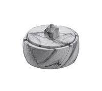Ceramic ashtray，AshtrayCeramic Ashtray Creative Cigarette Bin Tabletop Ash Bin Portable Ash Holder Covered Ashtrays Decor For Indoor Outdoor(Gray)