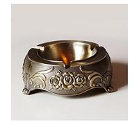Ceramic Ashtray Retro Metal Alloy Decorative Tray for Home, Living Room, Office, Unique Practical Ornaments and Creative Gift Ideas