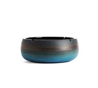 Ceramic Ashtray with Cigar Holder, Large Capacity Desktop Tray for Home and Office Decoration, Functional Storage Box for Smokers