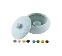 Ceramic Ashtray with Lid, Windproof Cigarette Holder for Smokers, Indoor/Outdoor Ash Tray for Home & Office, Desktop Smoking Ashtray, Stylish Ash Holder for Smoking Enthusiasts (Mint Green)
