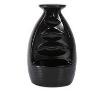 Ceramic Backflow Incense Burner Holder Handmade Elegant Censer for Meditation Home Decor Relaxation Black 11cm Zen Aromatherapy