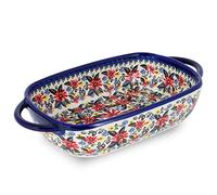 Ceramic Baking Dish For Oven, Small Casserole Dish With Handles, Ceramic Oven Bakeware-chrysanthemum-rectangle 700ml