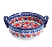 Ceramic Baking Dish For Oven, Small Casserole Dish With Handles, Ceramic Oven Bakeware-safflower-round 950ml