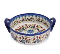 Ceramic Baking Dish For Oven, Small Casserole Dish With Handles, Ceramic Oven Bakeware-tulip-round 950ml