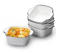 Ceramic Baking Dishes set of 4,Oven Dishes,400 ml Small Baking Dish for Air Fryer,Ceramic Bakeware with Handles,Small Oven, Casserole Dish, Small for Lasagne, Tiramisu, Baking Mould