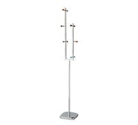 Orsina Durable Build Ceramic Balls Coat Stand, Slim Chrome Finish Base Coat Stand For Bedroom, Sleek Coat Stand