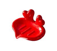 Ceramic Bar Soap Dish, Heart Shaped Cute Soap Holder with Drainage, Soap Holder Waterfall Soap Dish Soap Savers for Bar Soap, Ceramic Drain Soap Dish for Sink Bathroom Shower