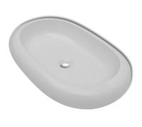 vidaXL Luxury Ceramic Basin Oval-shaped Sink White 63 x 42 cm, White