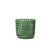 Ceramic Basket Large Emerald Green