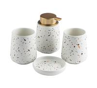 Ceramic Bathroom Accessories Set,Bathroom Accessories Sets Complete,4-Piece Bathroom Sink Set,Bathroom Accessory Set,for Home,Bathroom