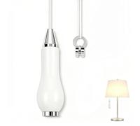 Ceramic Bathroom Light Pull Cord, White Pull Cord Light Switch String,Pull Cord Handle with 150cm Nylon String Extension & Cord Connector Replacement for Light and Fan Switches for Bathroom or Wall