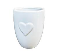 Ceramic Bathroom Set White Heart Soap Dispenser Dish Tumbler Toothbrush Toilet Brush (Tumbler)