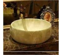 Ceramic Bathroom Sink, Marble Pattern Above Counter Basin Set - User-Friendly Vessel Sink for Bathroom Countertop