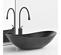 Ceramic Bathroom Vessel Sink with Faucet, Above Counter Wash Basin, Oval Countertop Bathroom Sinks for Apartment Balcony Lavatory(40.5x33x14cm)