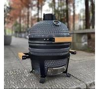 Ceramic BBQ Grill, 13 Inch Outdoor Multi-Functional Smoker & Roaster for Tabletop Use