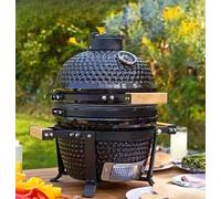 Ceramic BBQ Grill, 13 Inch Outdoor Multi-Functional Smoker & Roaster for Tabletop Use
