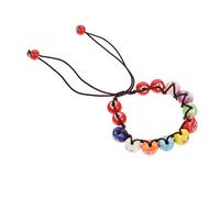 Ceramic Bead Beaded Braid Jewelry Statement Bracelets for Women Fortune Cat Bracelet The Ceramics Red