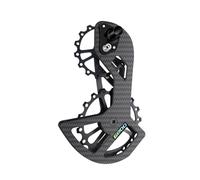 Ceramic Bearing Carbon Fiber Jockey Wheel Set for Road Bike Rear Derailleurs(R6800 (Black))