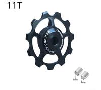 Ceramic Bearing Rear Derailleur Guide Wheel 1117T for Road Bike and Mountain Bike Aluminum Alloy Teeth 4mm/5mm (Black11T)