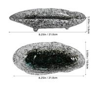 Ceramic Bee Feeding Pot with Large Capacity Water Dish for Garden Birds and Butterflies Outdoor Bird Bath Station with Unique Green Oyster Shell Design Insect Drinking Bowl for