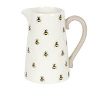 Ceramic Bee Vase Something Different White One Size