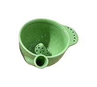 Ceramic Berry Washing Bowl - Raised Center Large Capacity with Drainage