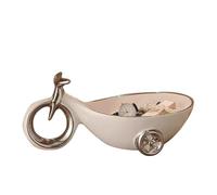 Ceramic Bicycle Sculpture Storage Tray Key Bowl Jewelry Organizer Home Decoration(Medium)