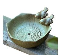 Ceramic Bird Bath Bowl - Decorative Floor Feed and Splash Disphers | Elegant Garden Water Features for Parrots, Butterflies, Bees &