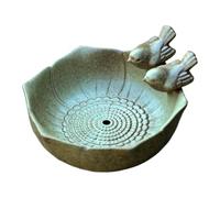 Ceramic Bird Bath Bowl Multi-functional Ceramic Ground Feeding Tray