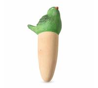 Ceramic Bird Plant Waterer, Adjustable, American Bird (Green)