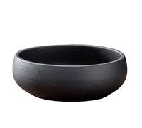 Ceramic Bonsai Planter Bowl - 6.5 Inch Glazed Design with Drainage Holes, Leak-Resistant Hydroponic Pot for Indoor/Outdoor Use, Non-Porous Decorative Planter for Home Garden Plants (Black)
