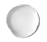 Ceramic Bowl, Asymmetrical, 33.8 Fl Oz, 7.7 X 2.8 In, Textured, White, For Soup Noodles Dessert