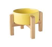 Ceramic Bowls For Raising/elevated And Cats Food And Water Trays With Brackets Vomiting Black For Cats Puppies And Cats (E, One Size)