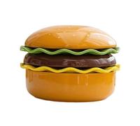 Ceramic Burger Plates, Stackable Dinnerware Set, Hamburger Plate with Microwave Safe, Porcelain Dining Accessory, Kitchen Tool with Easy Store, Tableware Set for Food Snack Dessert Home Restaurant