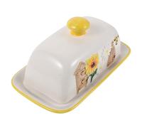 Ceramic Butter Dish with Lid, 8.7x4.9in Covered Kitchen Storage